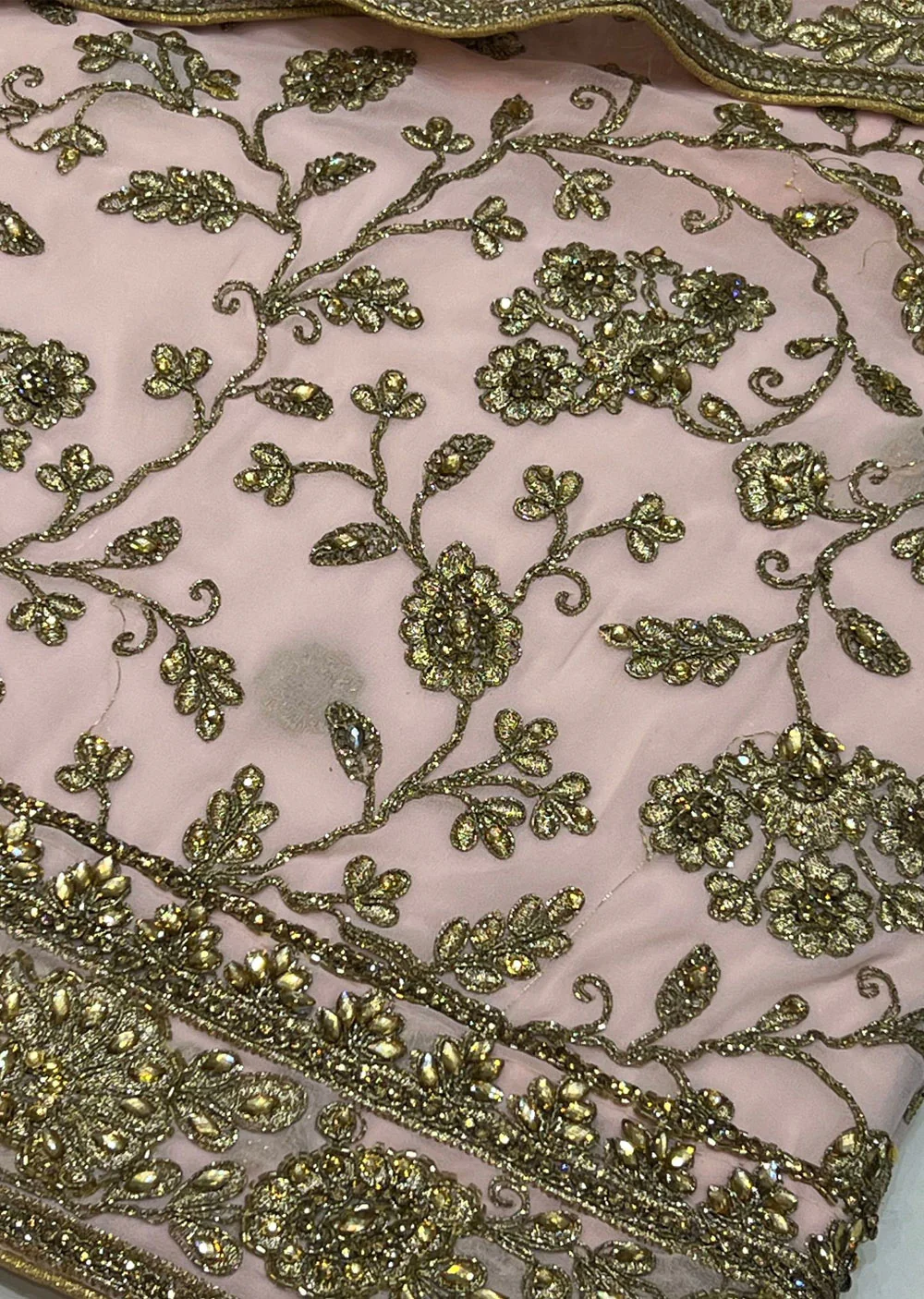 OP10060 Pink Unstitched Georgette Suit - Image 2