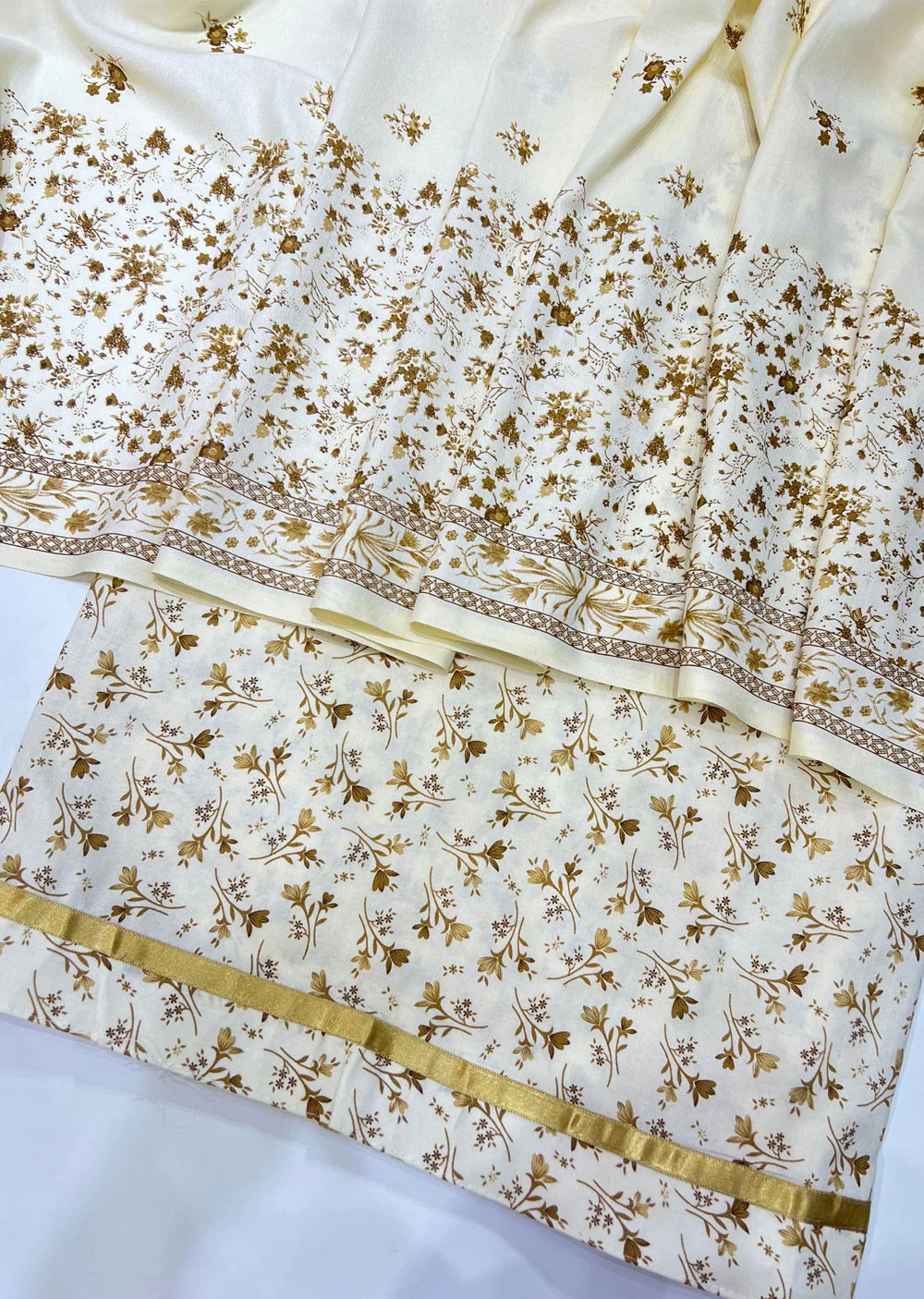 OP507 Cream B Unstitched Winter Linen Suit