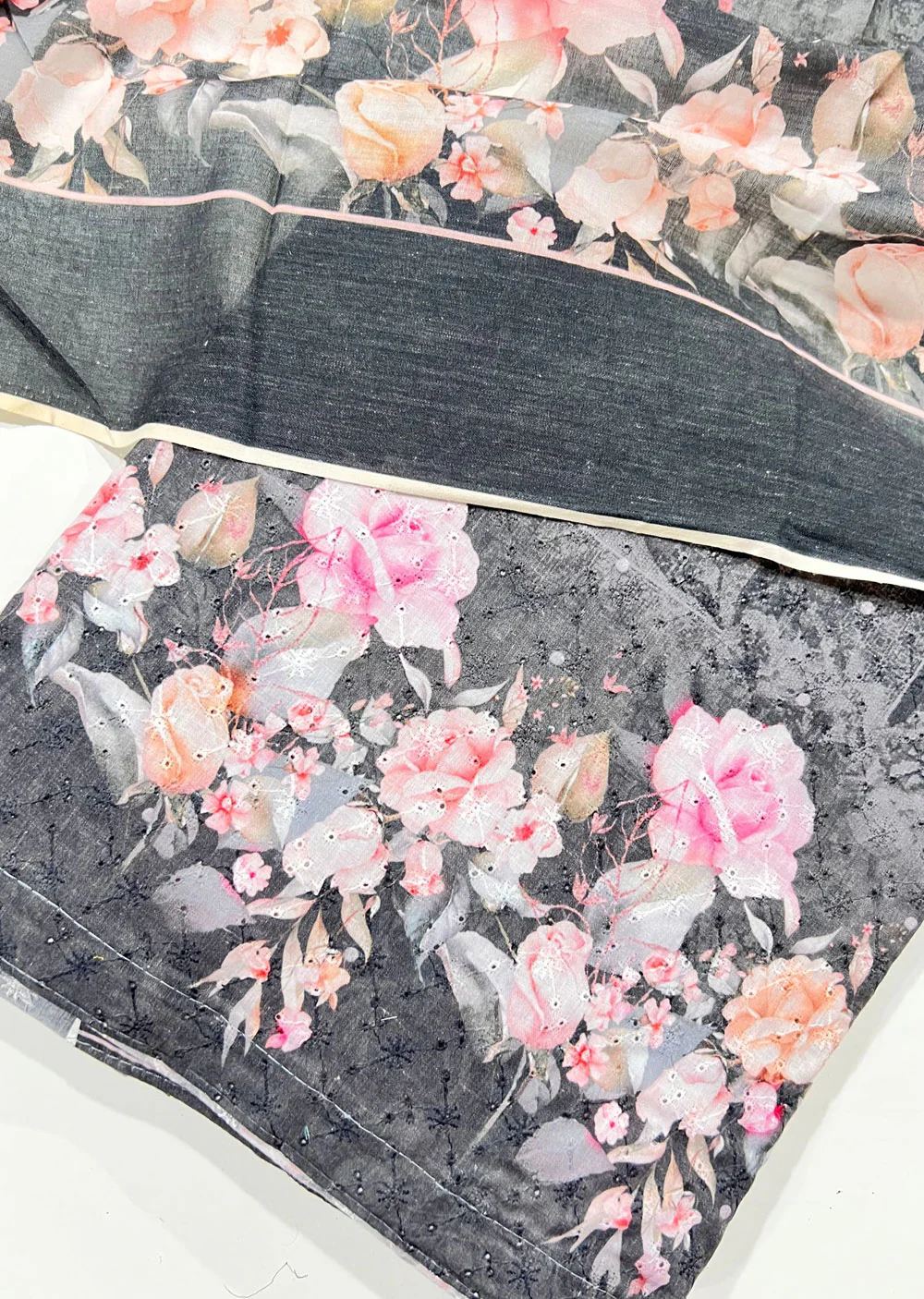 OP6600 Grey Unstitched Garima Cotton Suit