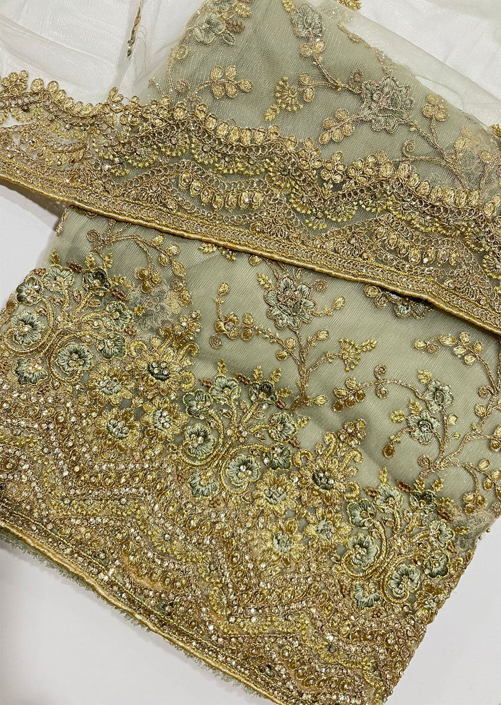 OPJ38 Mint Unstitched Net Suit