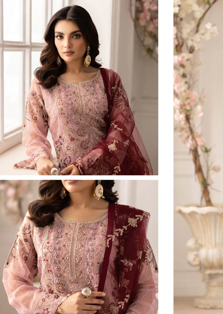P-201 -Readymade - Dastoor by Ramsha Luxury Organza Vol 2 - Image 3