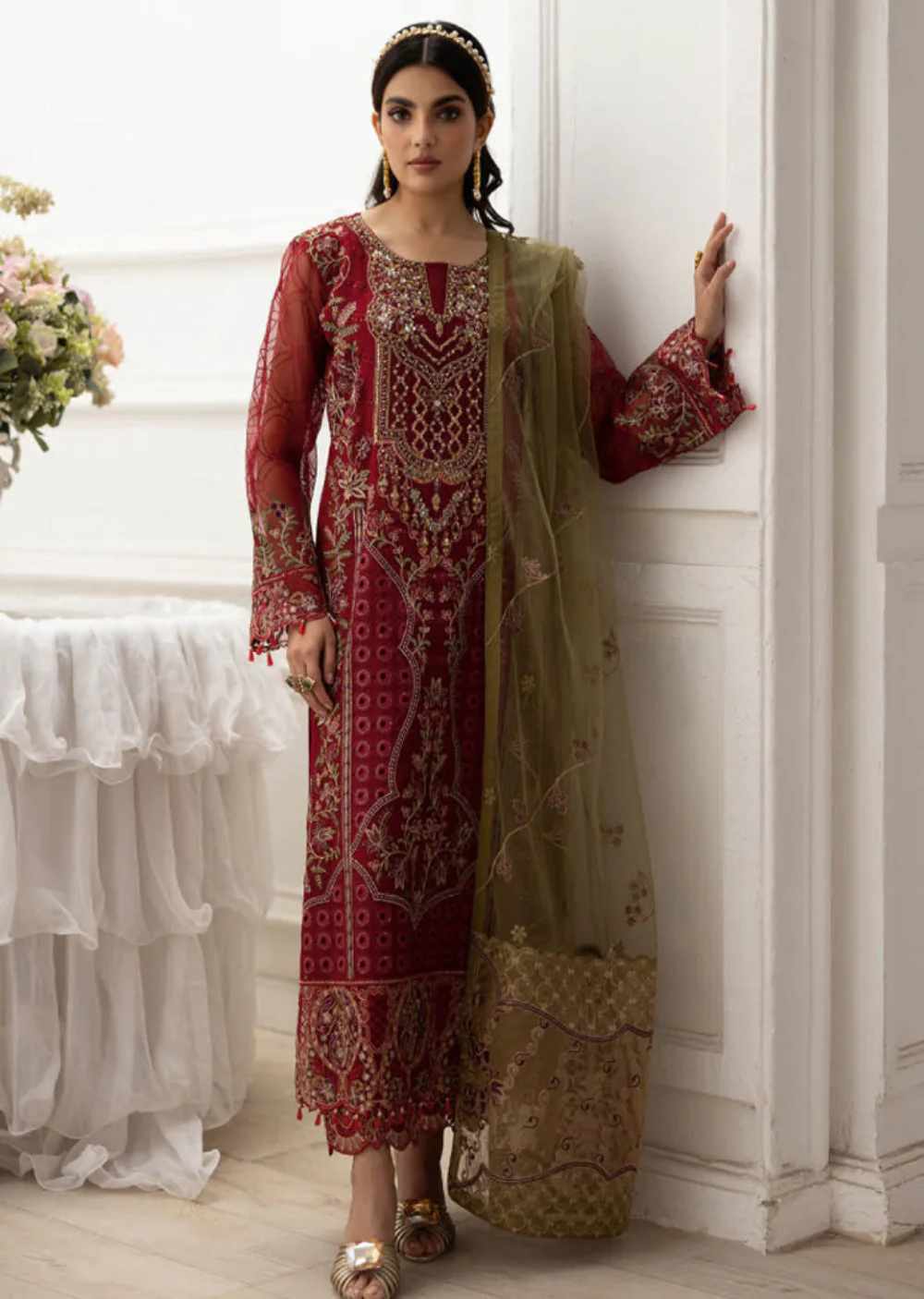 P-204- Readymade - Dastoor by Ramsha Organza Vol 2