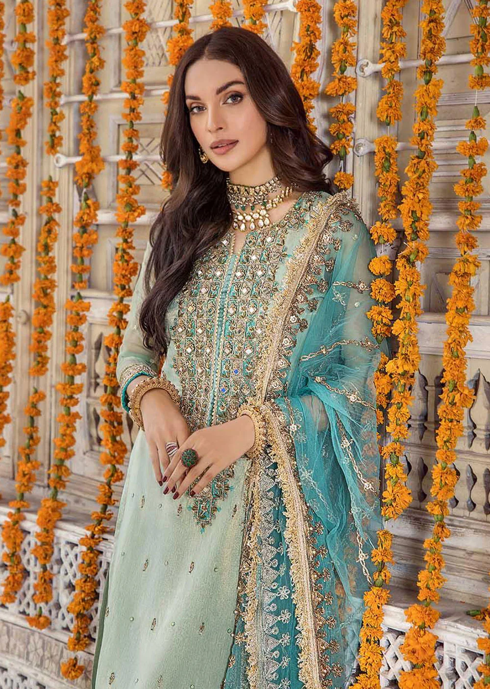 P-236 - Turquoise with Salwar - Readymade - Khuda Ameer Creations 2024 - Image 6