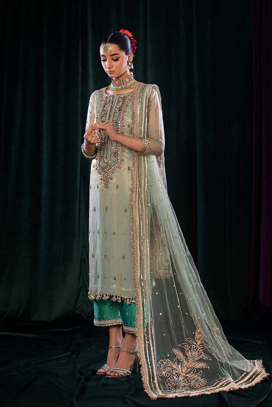 P-254 Green Readymade Khuda Ameer Creations 2024 - Image 13