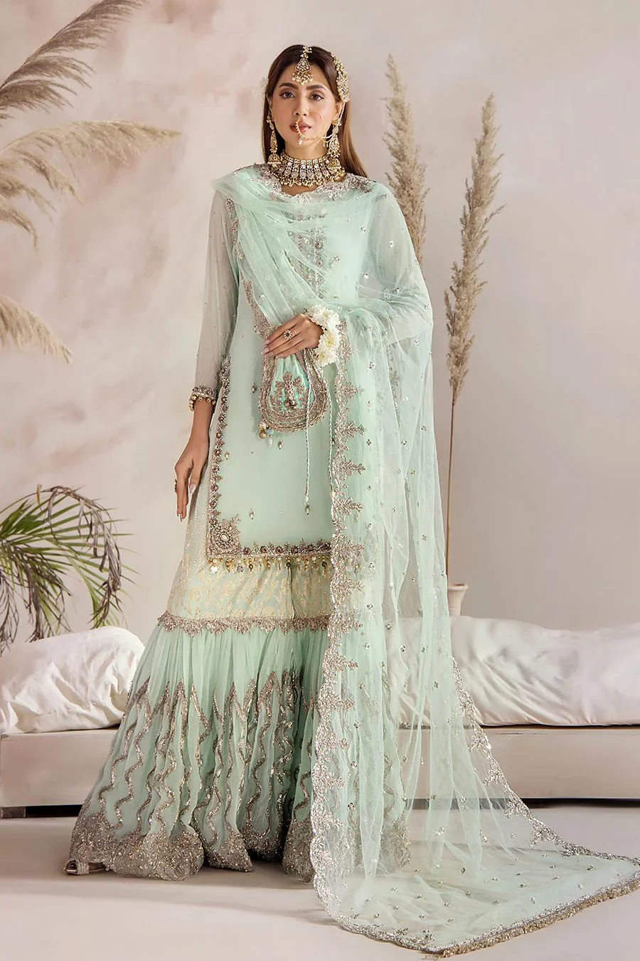 P-267 - Readymade - Mint - Khuda Ameer Outfit - Image 13