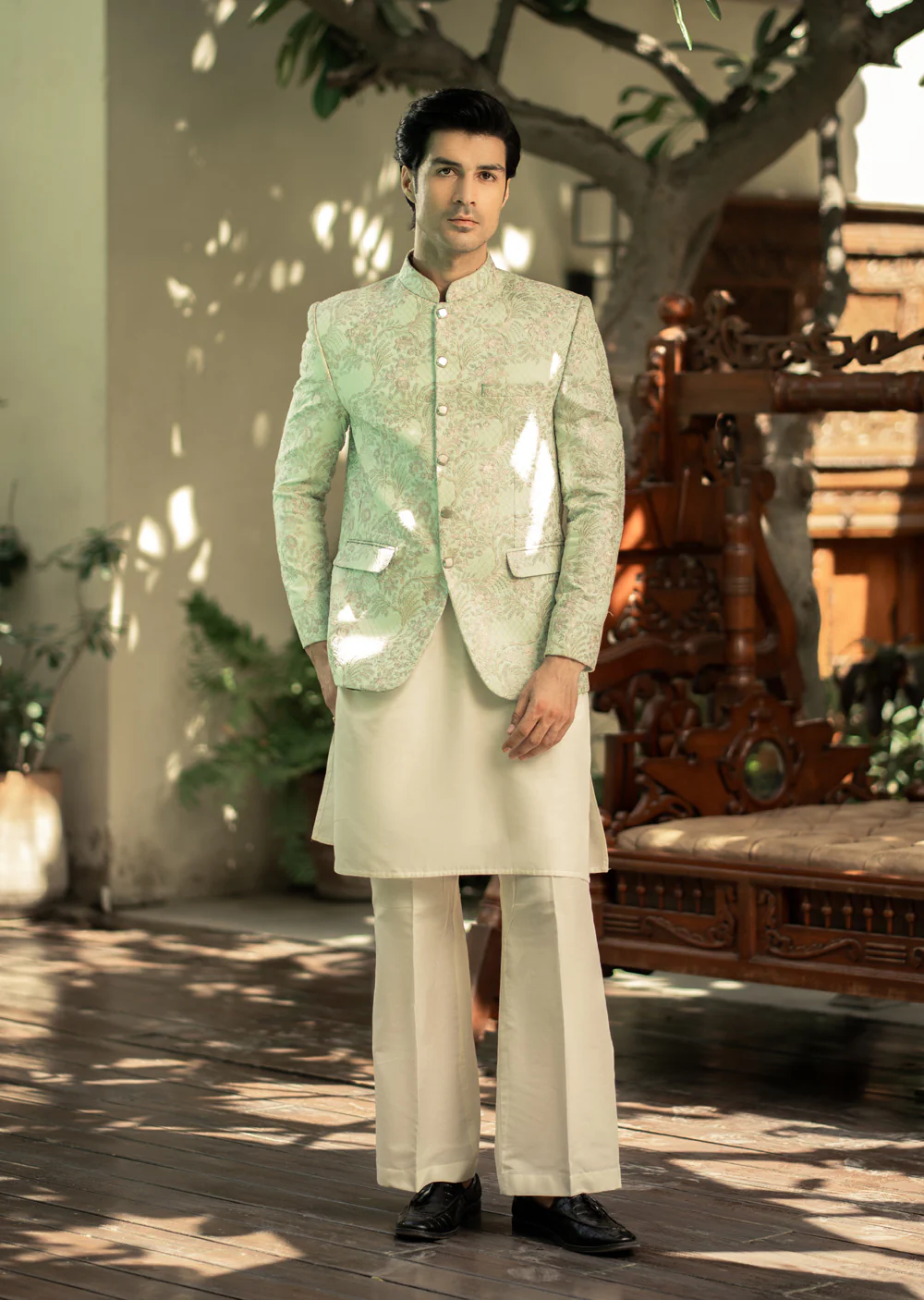 PC-569 - Readymade Mens Embroidered Prince Coat
