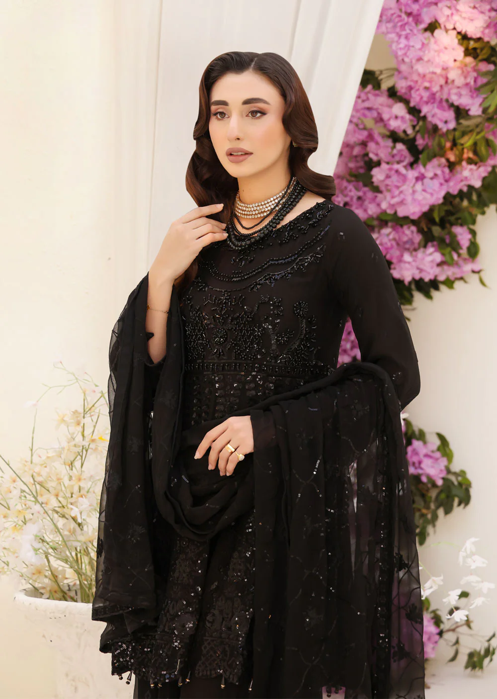 PS1800 Readymade Black Chiffon Suit - Image 3