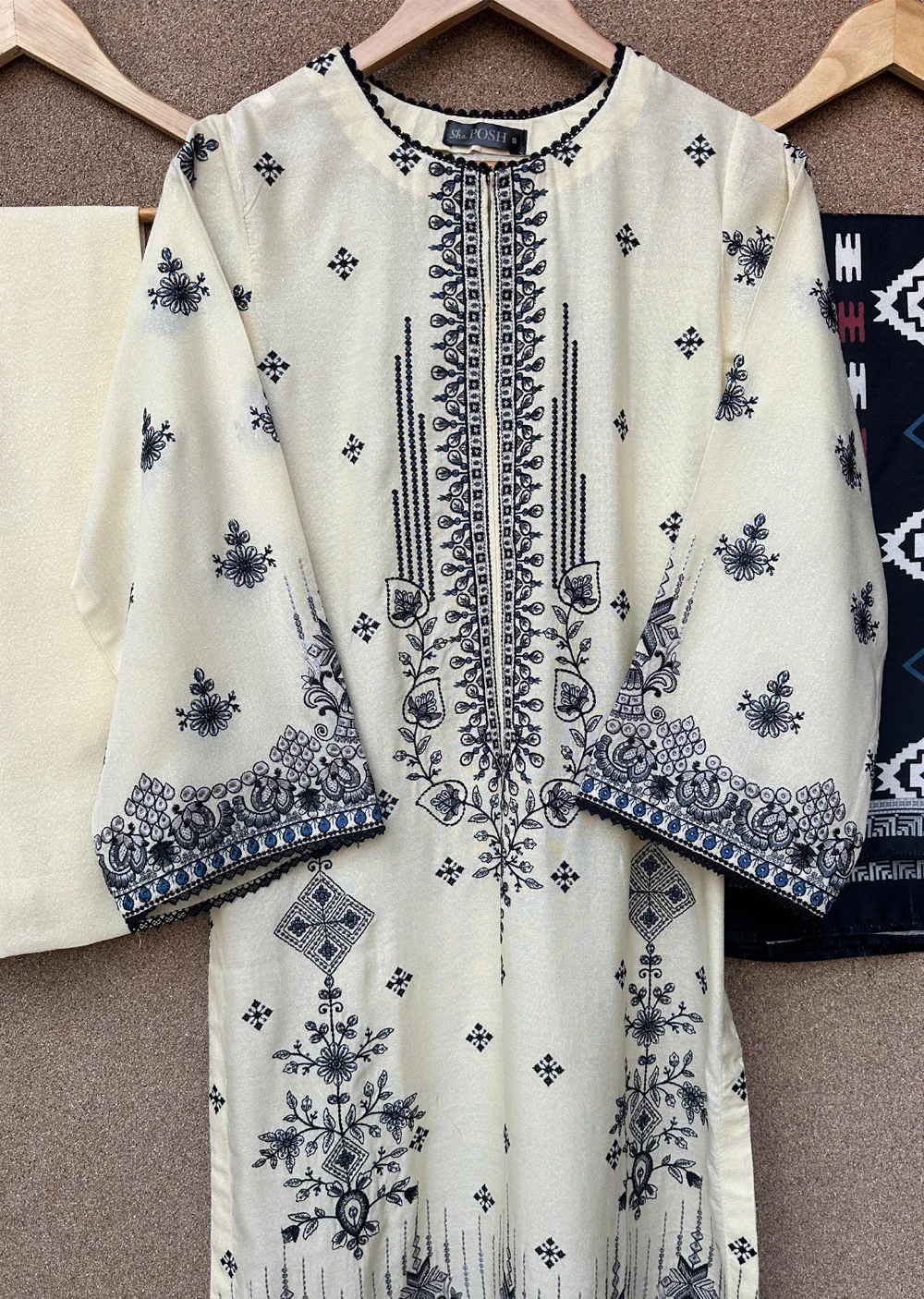 PSH-16379 - Readymade Shaposh Karandi Linen Suit 2025 - Image 7