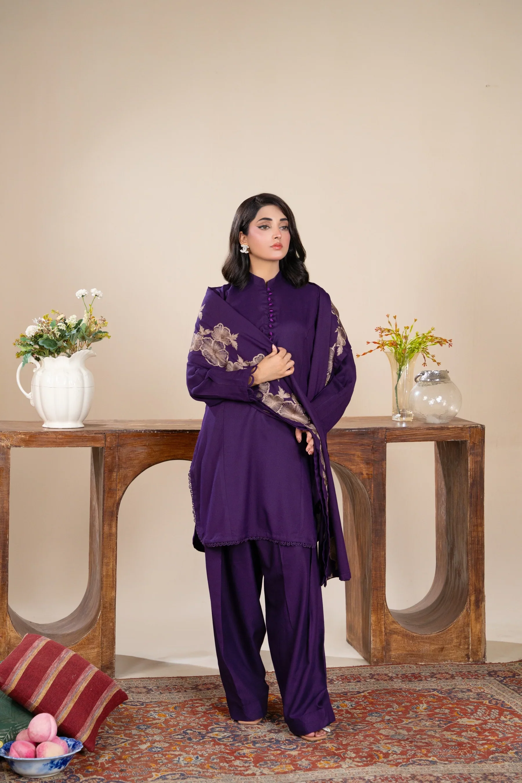 Zahra-04-Readymade- Rania.H Dhanak Collection 2025 - Image 3