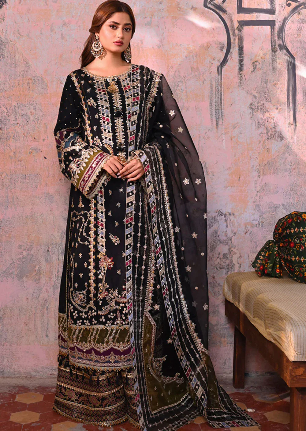 QSF-05 - Mahenoor - Unstitched - Sahiba Luxury Formals by Qalamkar 2023