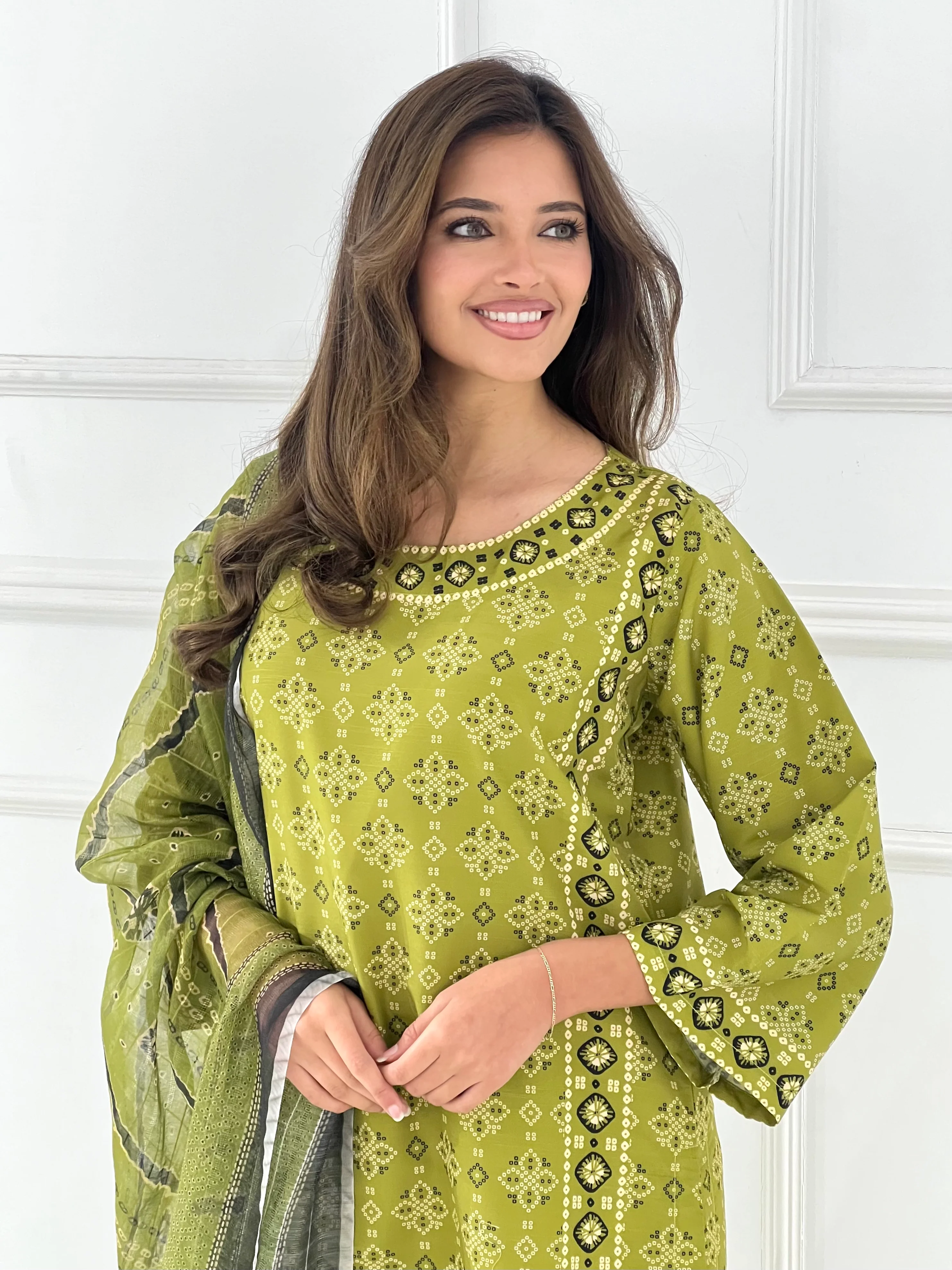 RBY-101 Readymade Khadar silk Ajrak Suit - Image 9