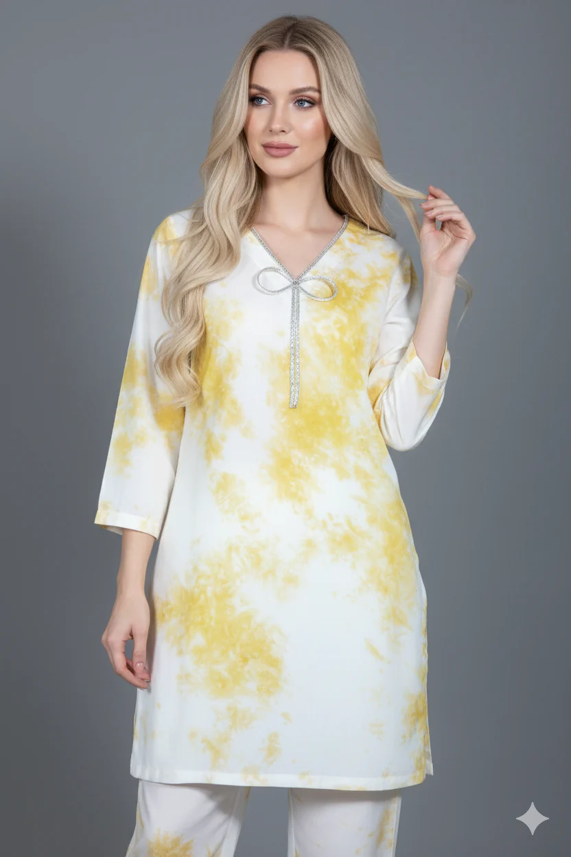 RBY-137- Tye & Dye Crepe 2 Piece Co-ord - Image 4
