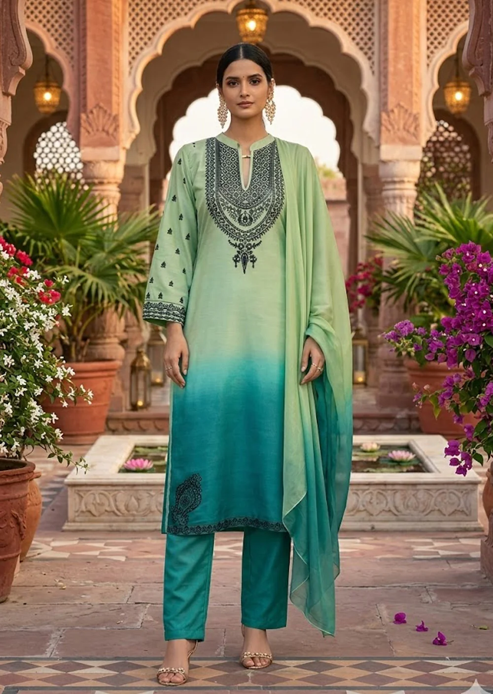 RBY-153-Readymade Silk Cotton Suit