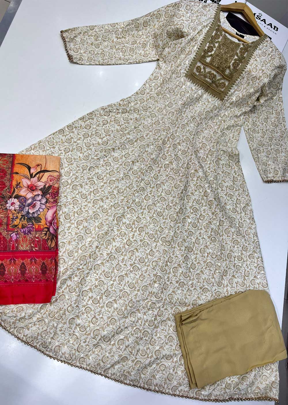 RGZ9912 Gold Chicken Long Dress for Mother & Daugther