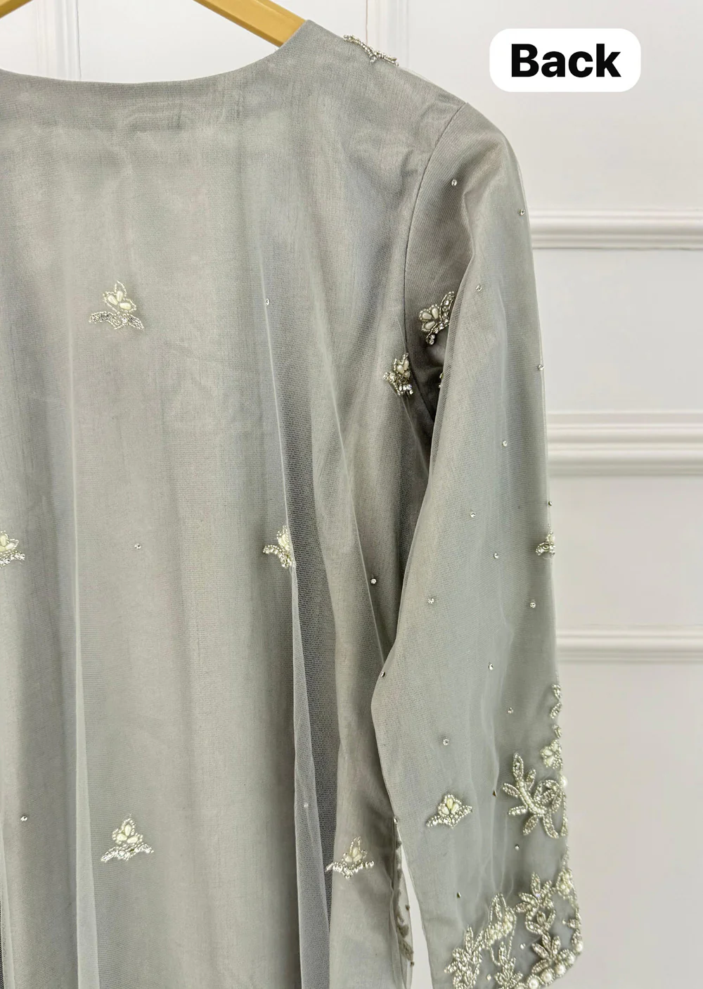 RH2111 Aaina - Grey Fancy Net Outfit - Image 6