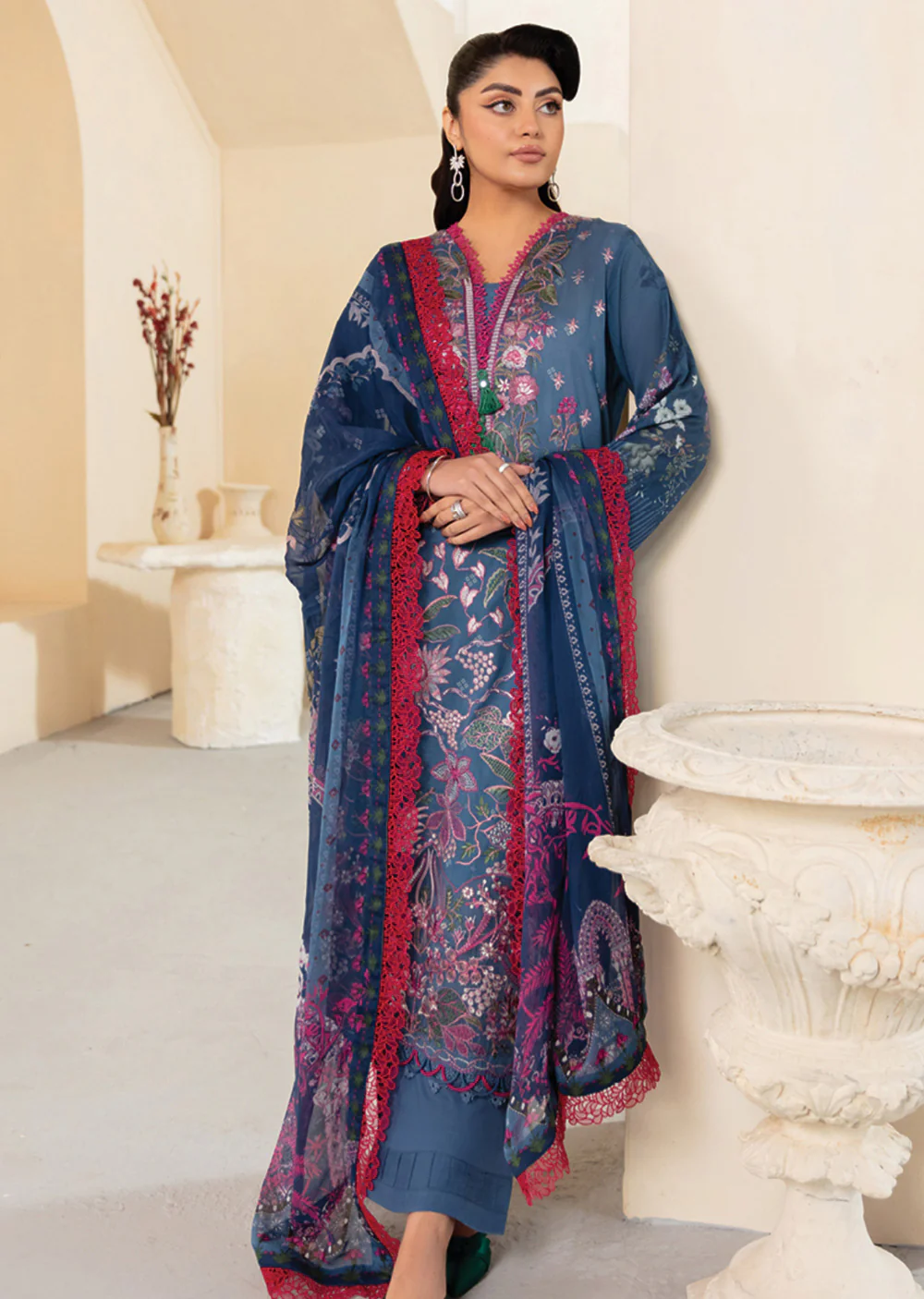 RMSHO-05  - Ramsha Mashaal Luxury Lawn Vol 13 - Image 2