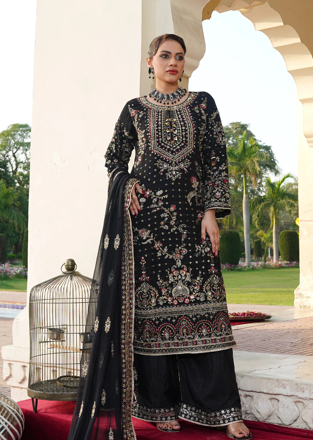 RMW-1559 - Readymade Partywear Chiffon Suit - Image 27