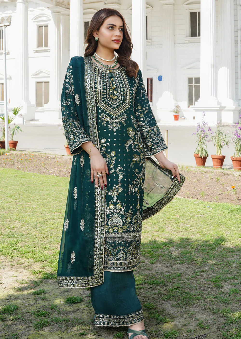RMW-1559 - Readymade Partywear Chiffon Suit - Image 8