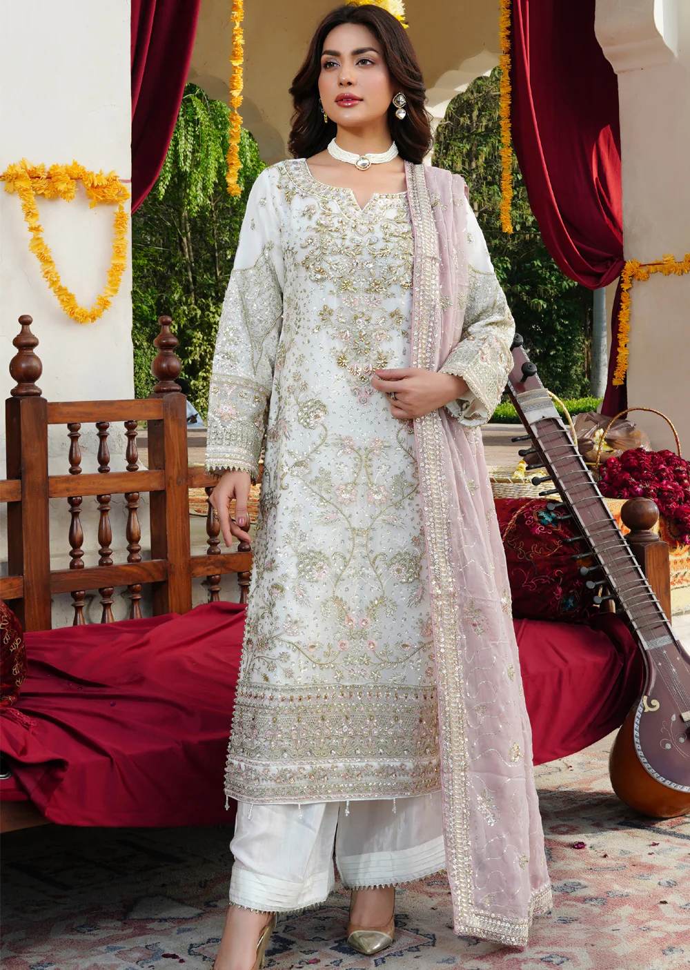 RMW-1561 - Readymade Partywear Chiffon Suit - Image 19