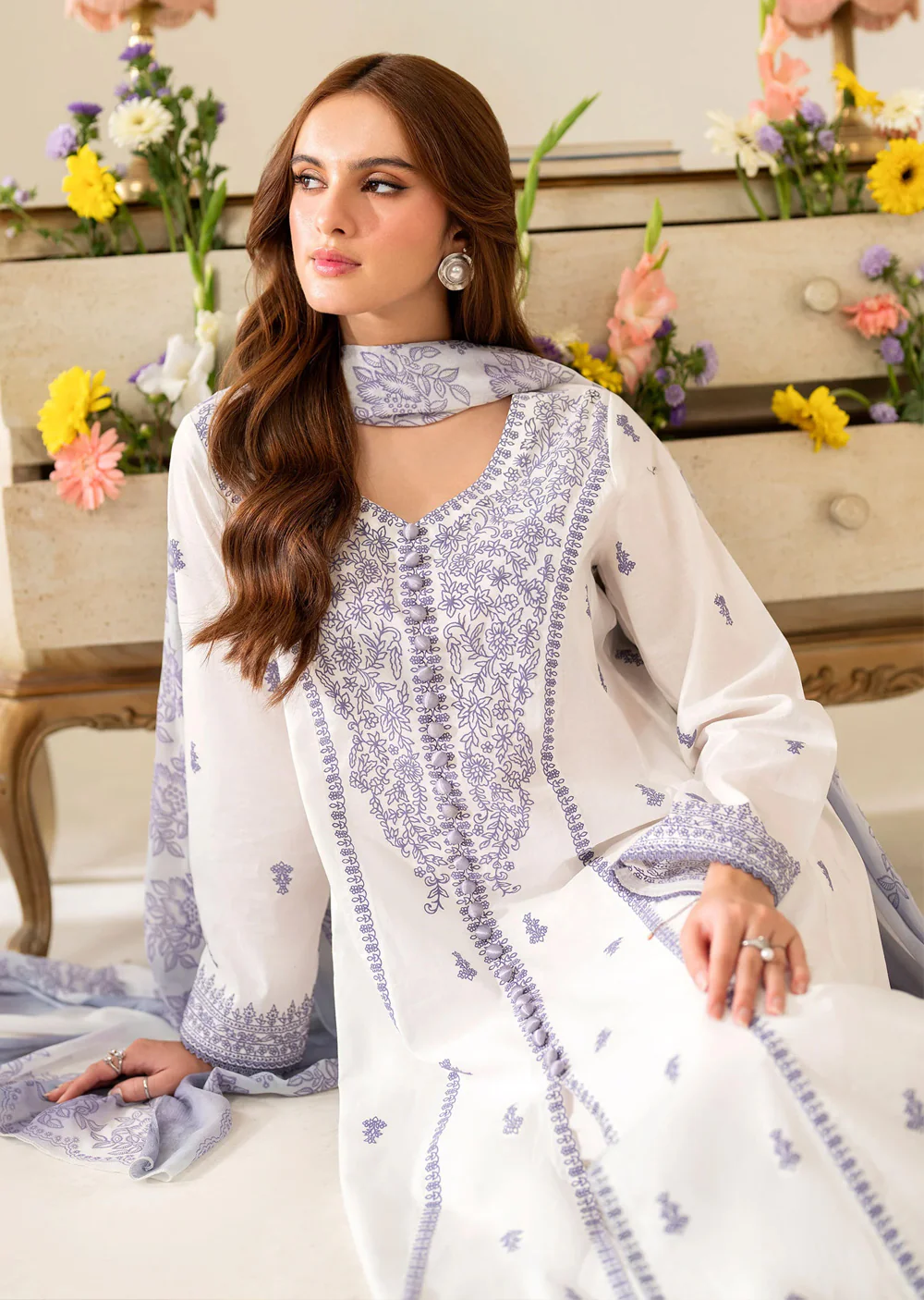 Abeer Garnet - Readymade 3 Piece - Image 4