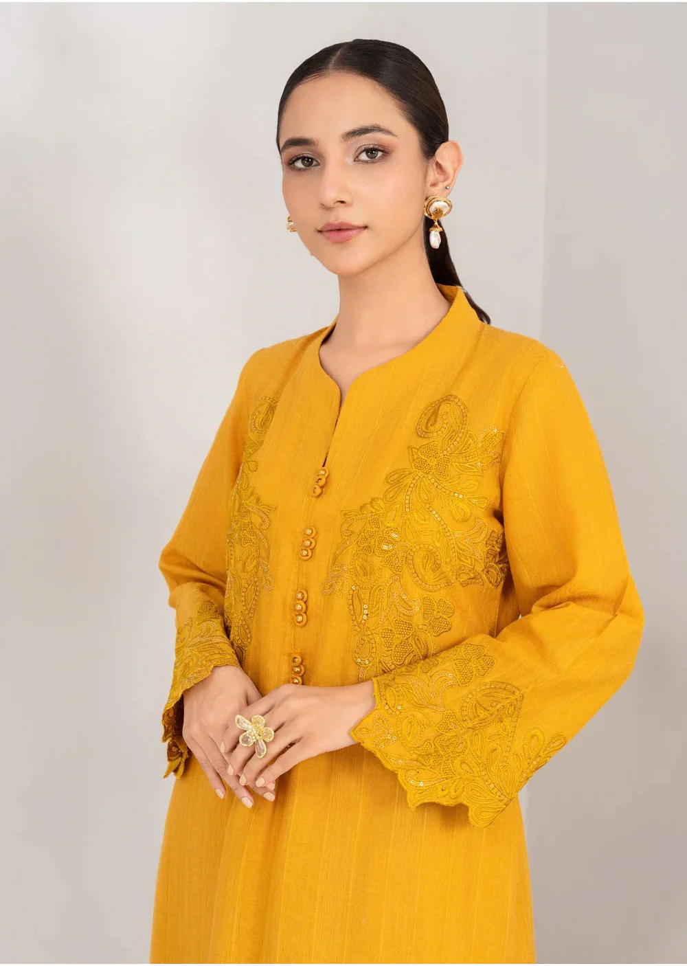 SBMT-14 - Zayna Mustard - Readymade - 2 Piece Sahiba by Mirza Suit 2025 - Image 3