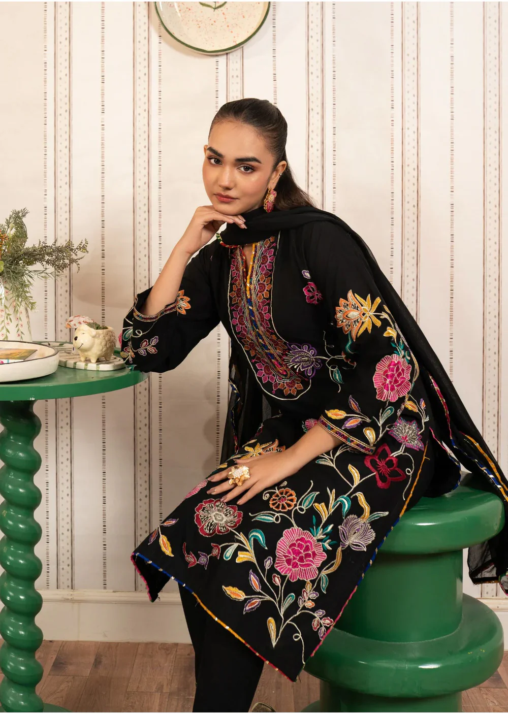 SBMT-15 - Albite Black - Readymade - 2 Piece Sahiba by Mirza Suit 2025 - Image 4