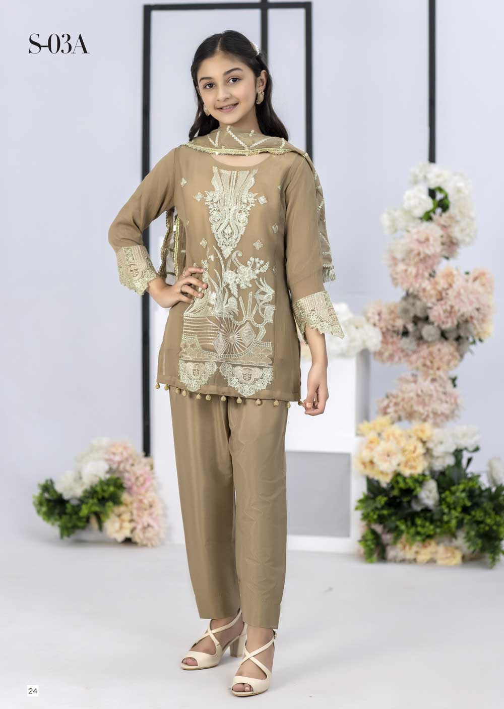 SFS4-03 - Readymade - Zahra Mother & Daughter Eid Collection by Sofia Khas 2023 - Image 3