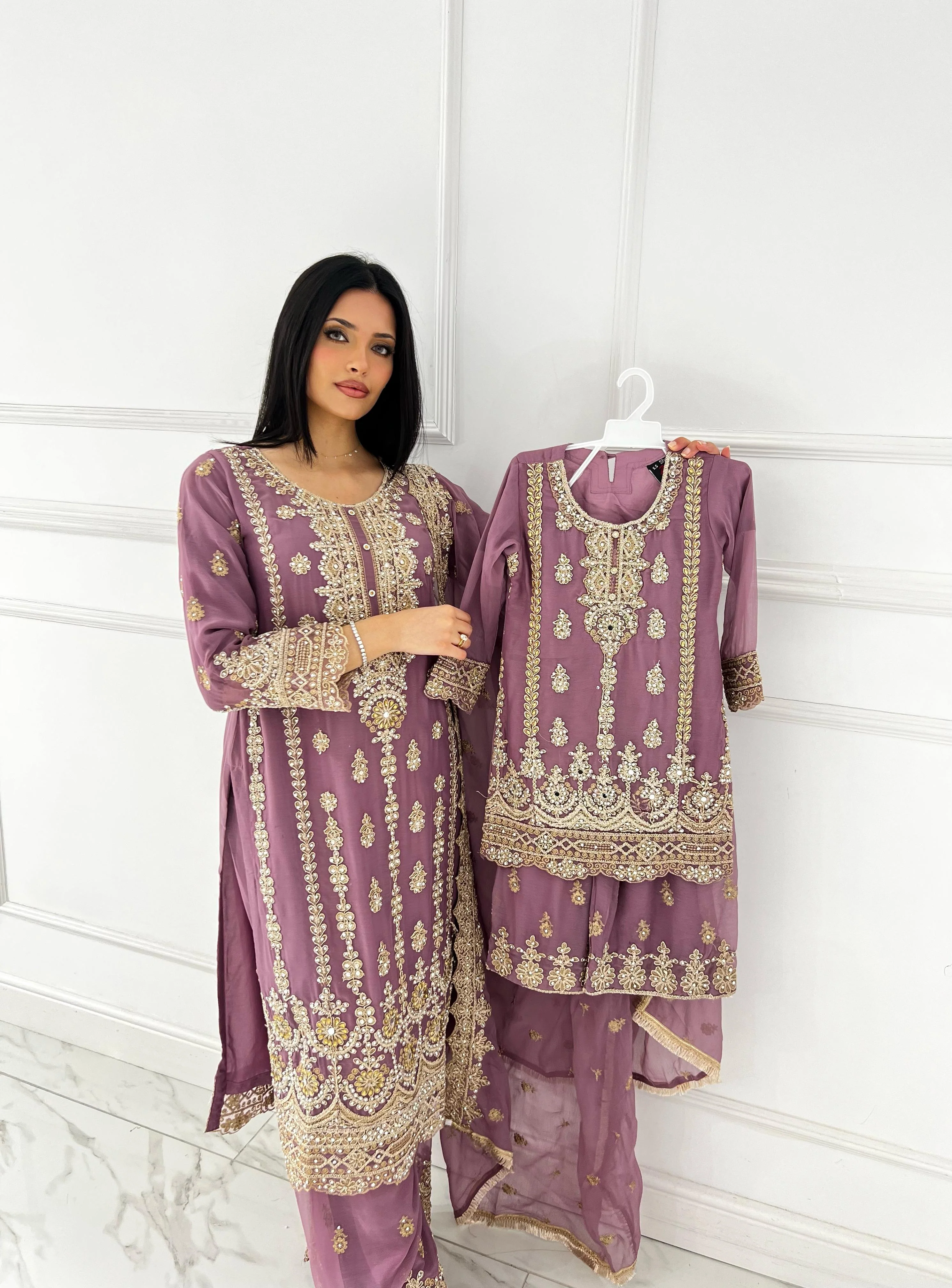 Shaz1801 - Readymade - Chiffon - Mummy n Me Outfit - Image 2