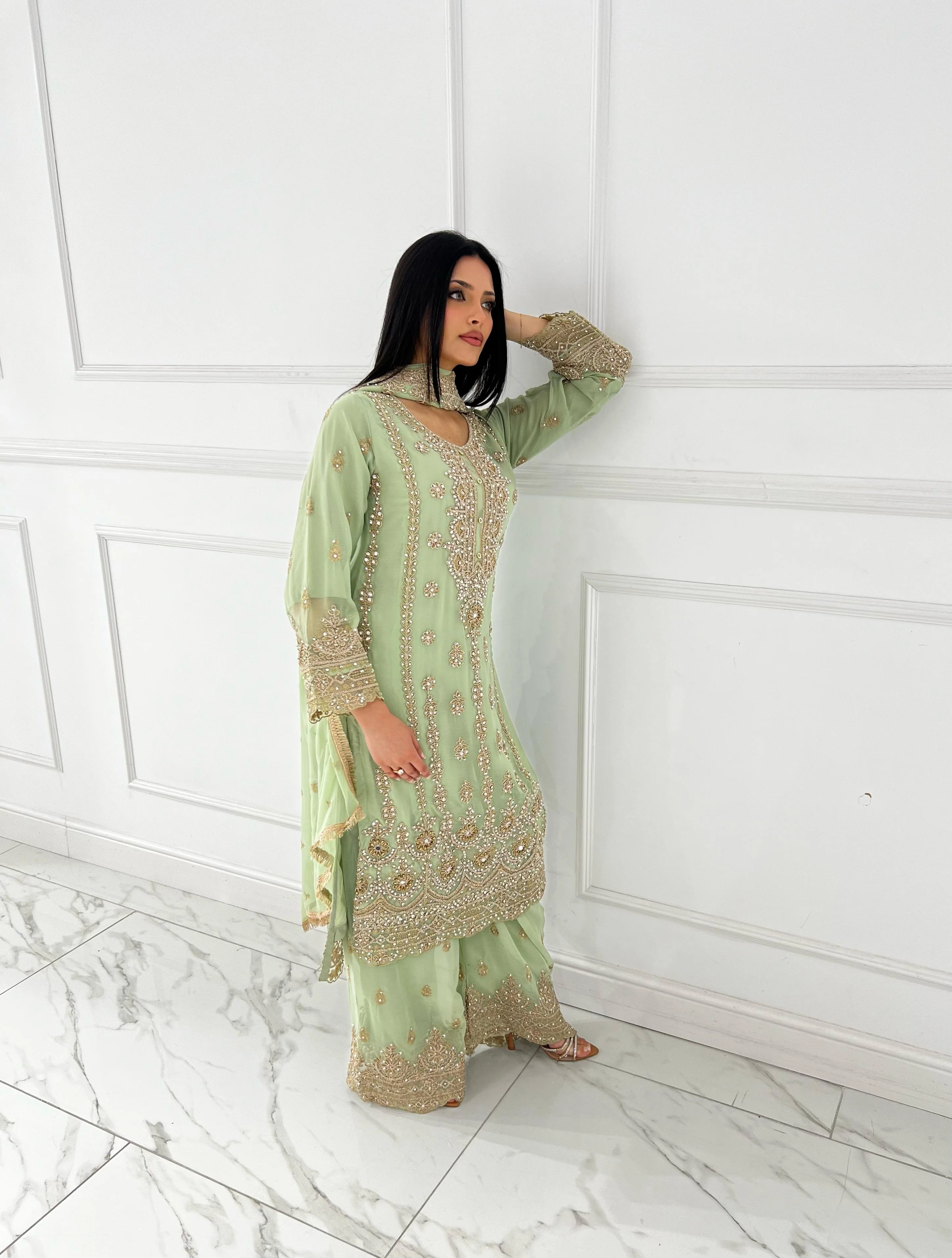 Shaz1801 - Readymade - Chiffon - Mummy n Me Outfit - Image 29