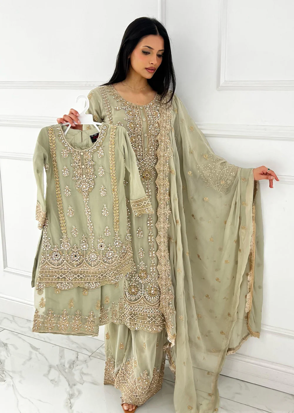 Shaz1801 - Readymade - Chiffon - Mummy n Me Outfit - Image 4