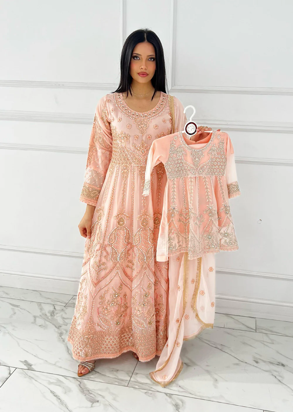 Shaz1835 - Readymade - Chiffon - Mummy n Me Outfit - Image 2