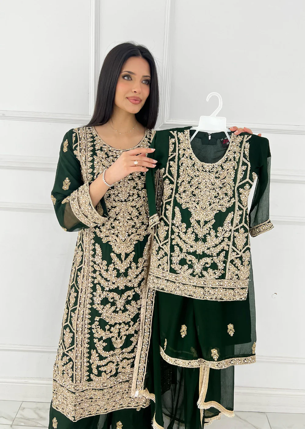 Shaz1844 - Readymade - Chiffon - Mummy n Me Outfit - Image 4