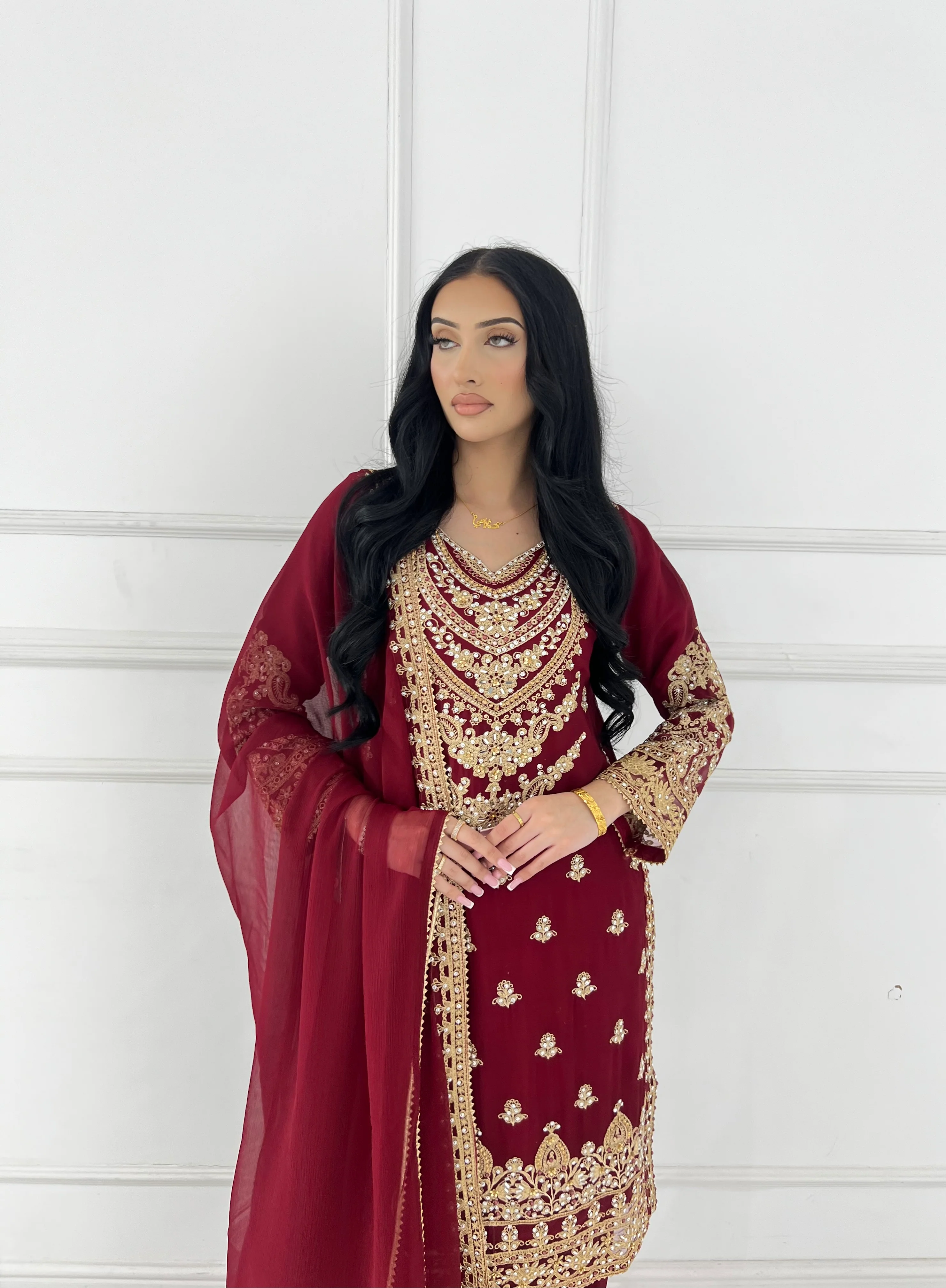 Shaz1901 - Readymade Chiffon Suit - Image 2