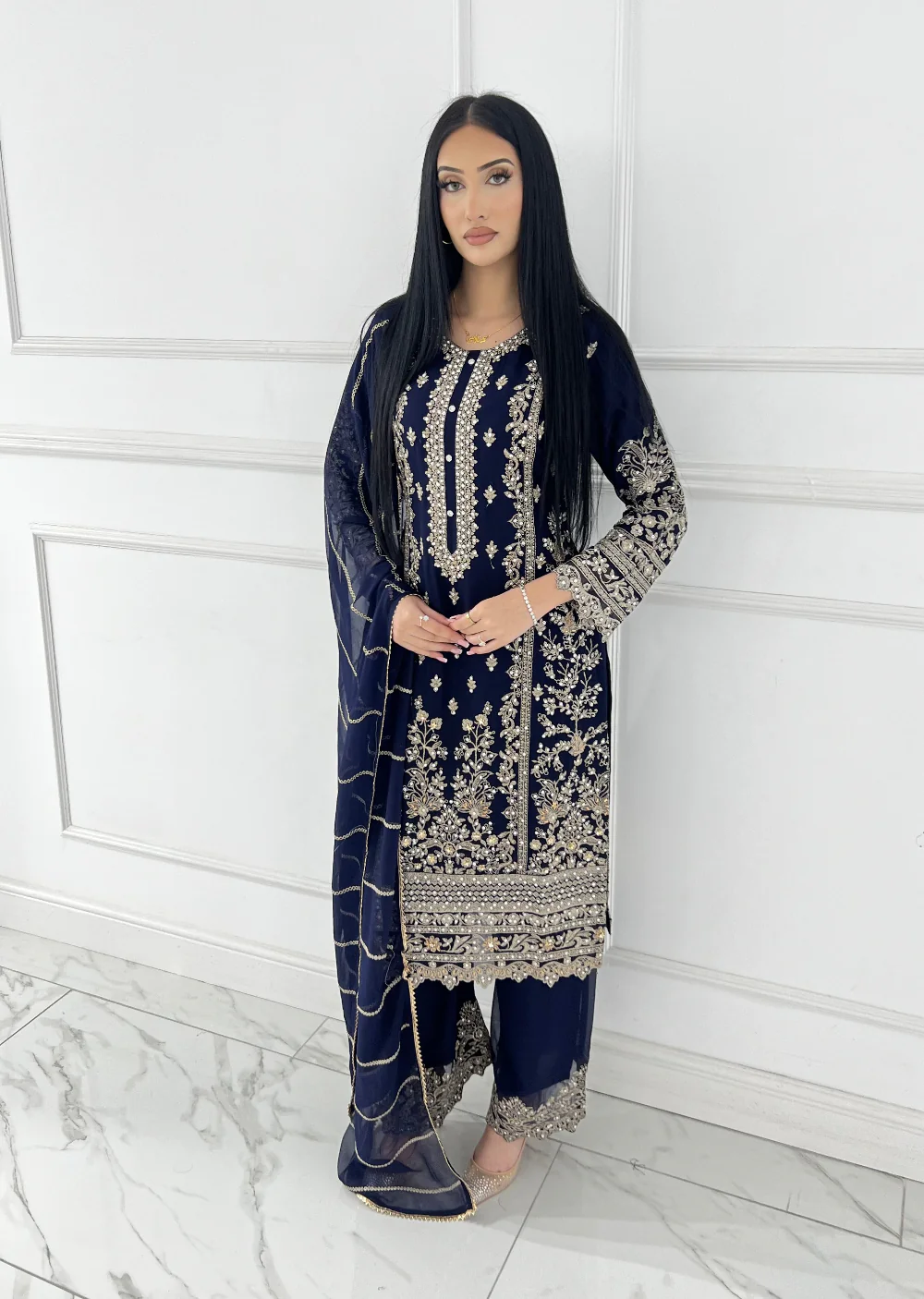 Shaz1903 - Readymade Chiffon Suit - Image 2