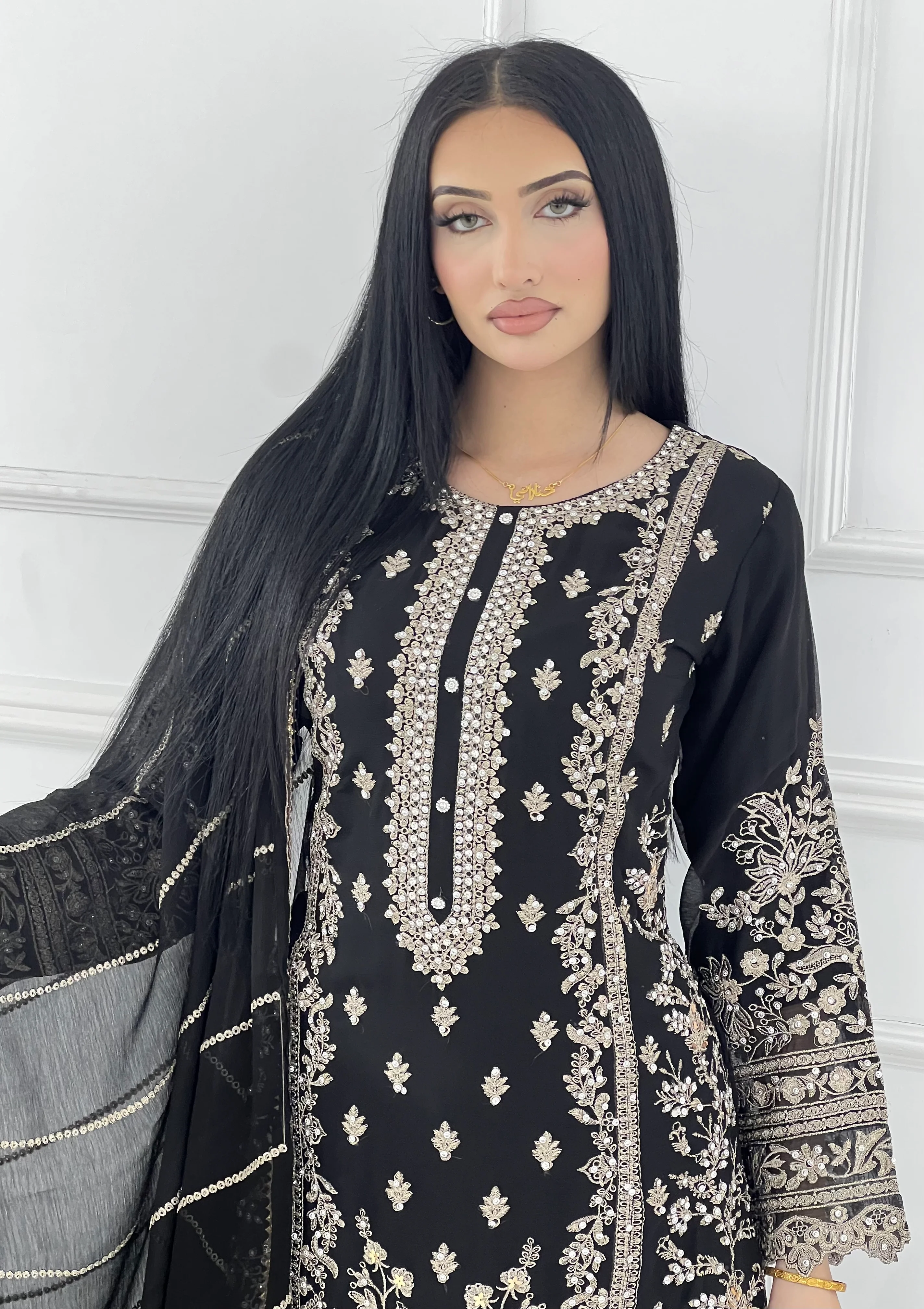 Shaz1903 - Readymade Chiffon Suit - Image 9