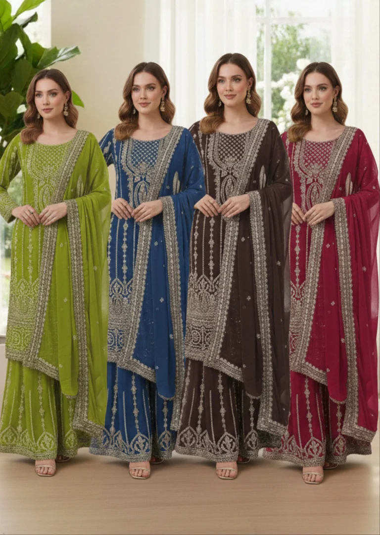 Shaz1910 - Readymade Chiffon Suit - Image 2