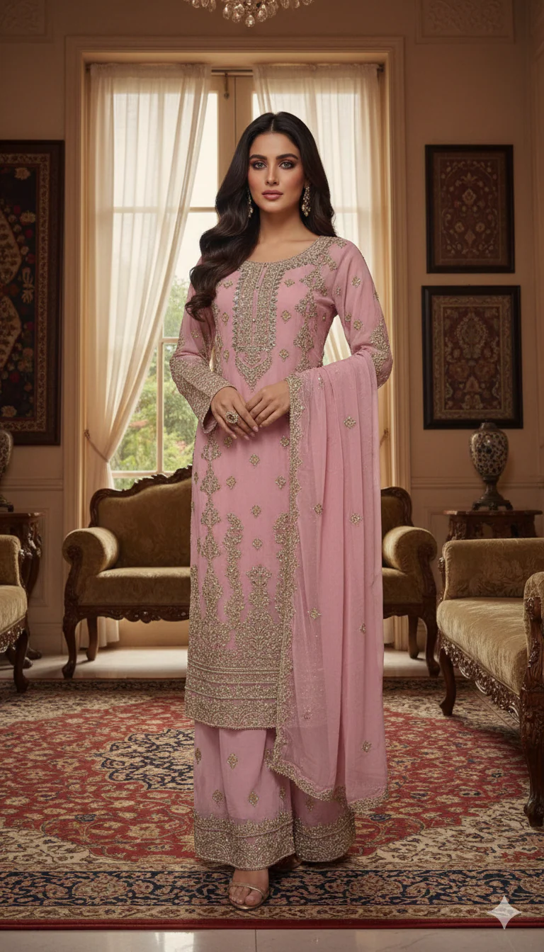Shaz1911 - Readymade Chiffon Suit - Image 2