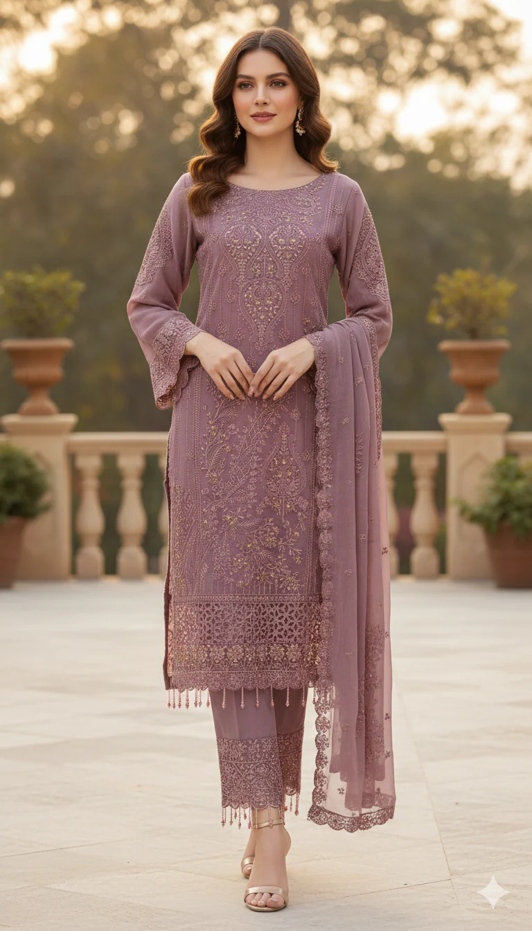 Shaz1912 - Readymade Chiffon Suit - Image 5