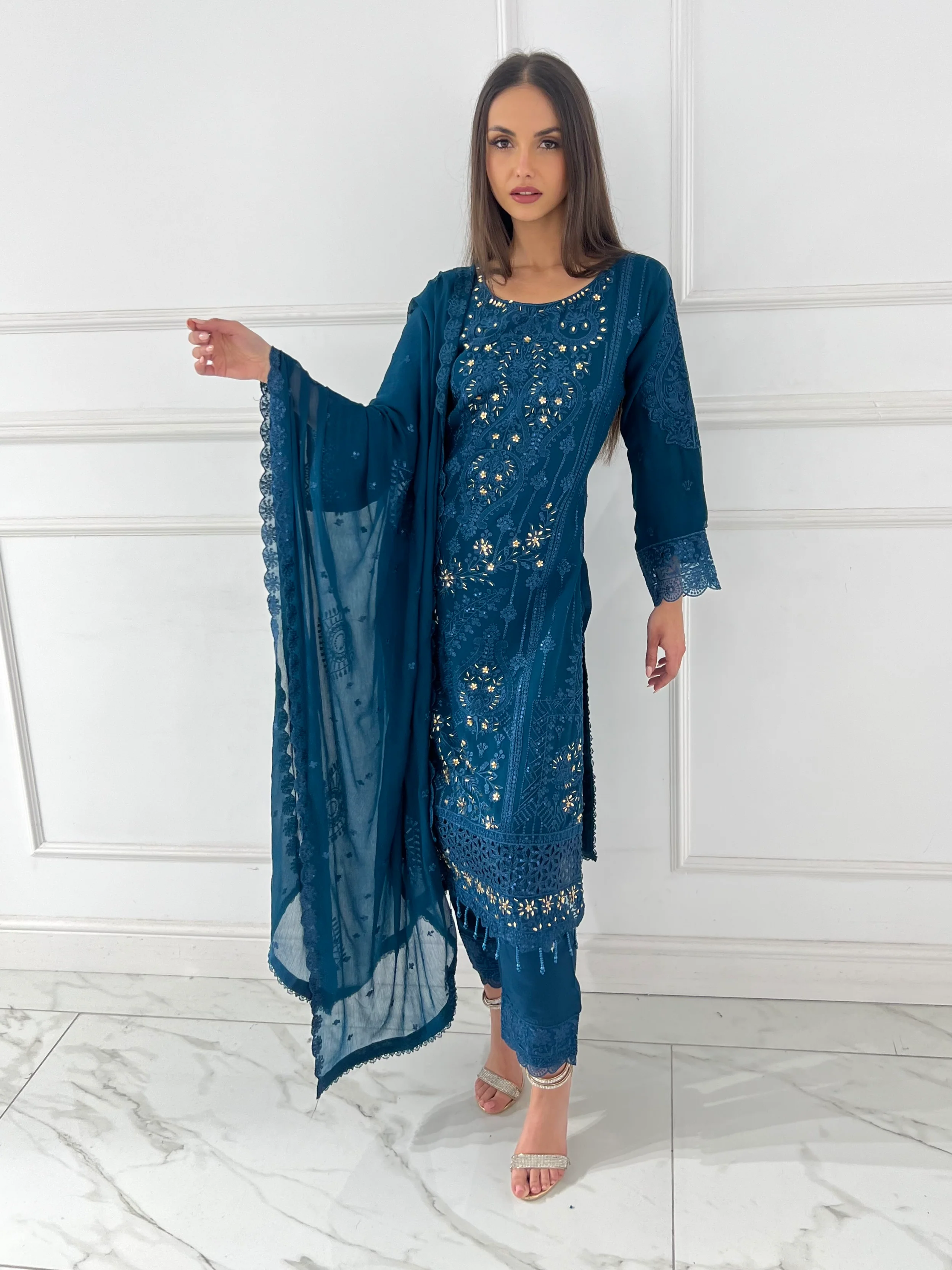 Shaz1912 - Readymade Chiffon Suit - Image 6
