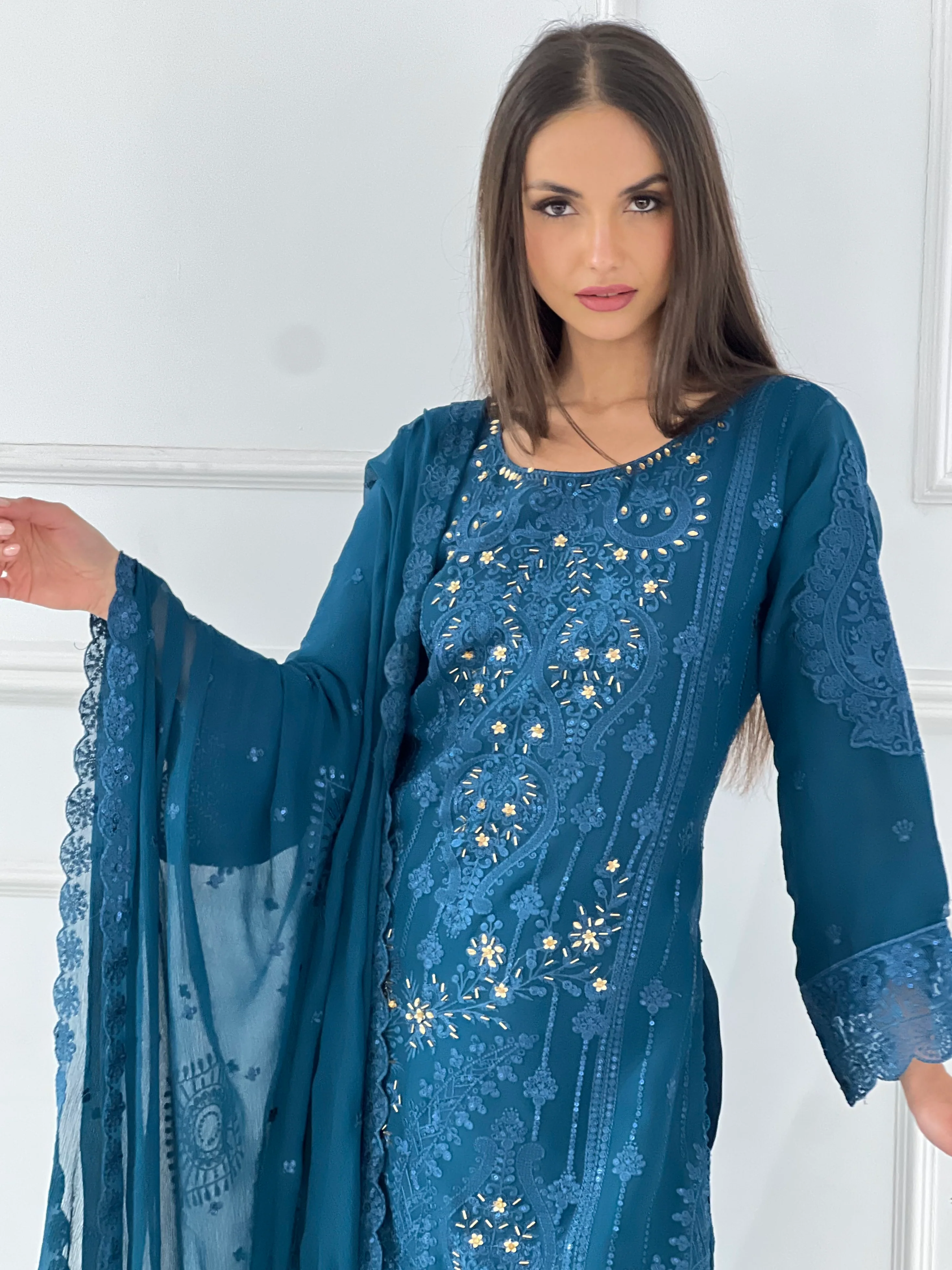 Shaz1912 - Readymade Chiffon Suit - Image 8
