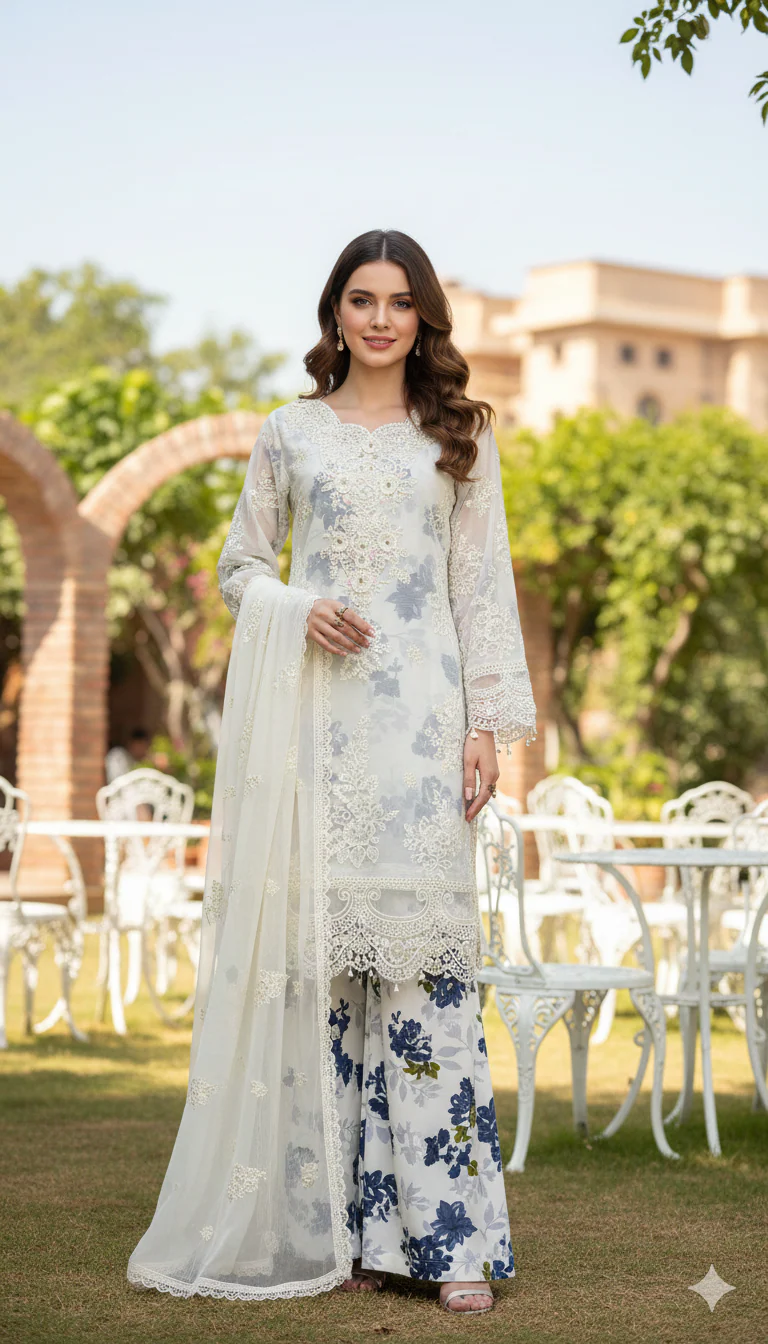 Shaz1913 - Readymade Chiffon Suit - Image 7