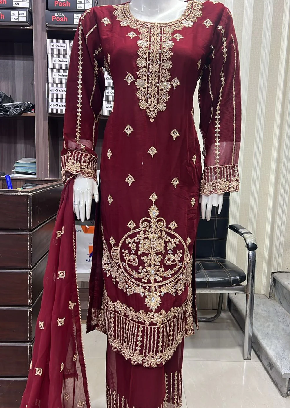 SHAZ1798 - Readymade - Chiffon - Mummy n Me Outfit - Image 3