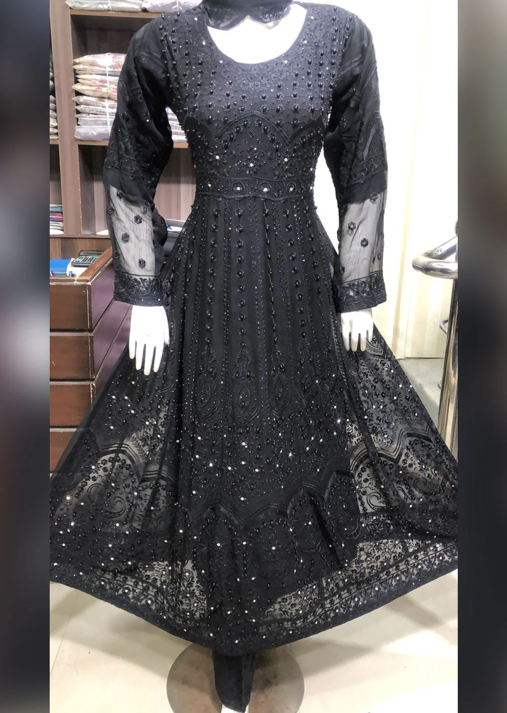SHAZ6561 black Readymade Mother & Daughter Dress - Image 2