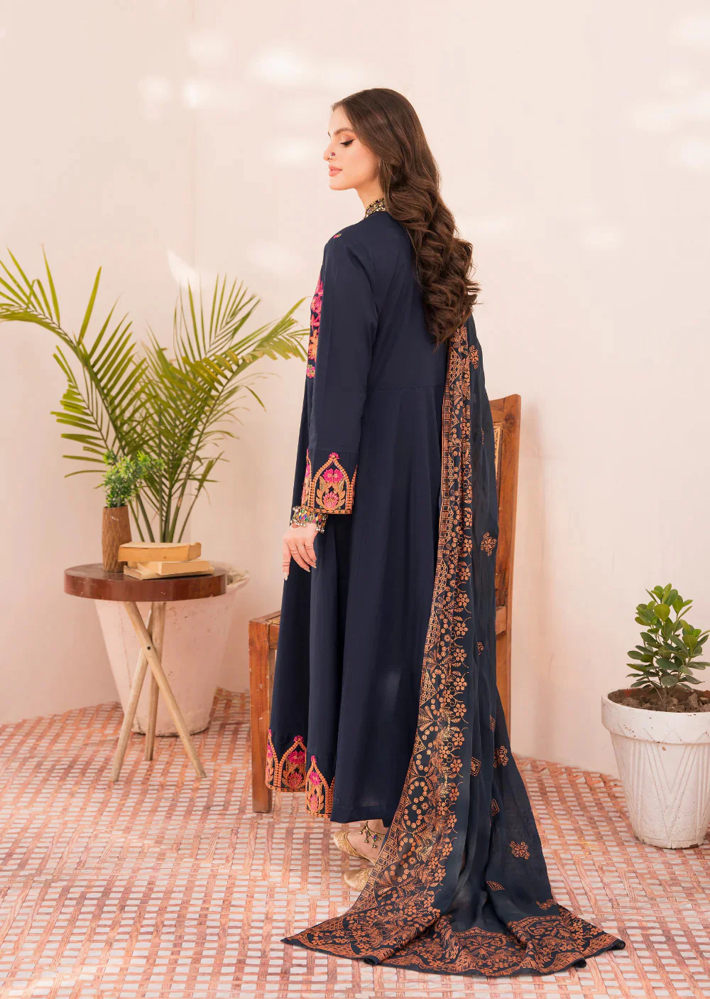 Shireen - Readymade 3 Piece Garnet Suit - Image 2