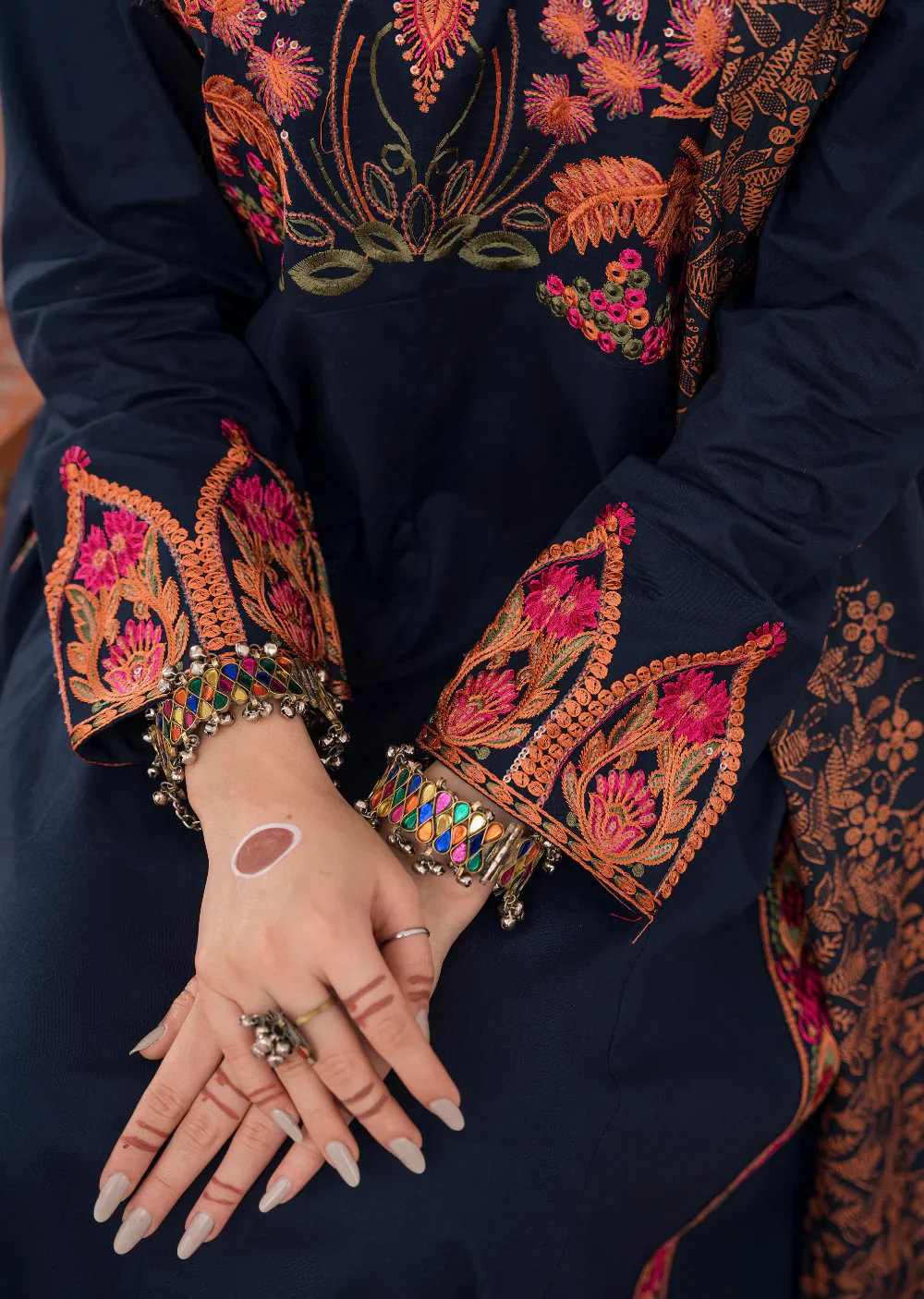 Shireen - Readymade 3 Piece Garnet Suit - Image 7