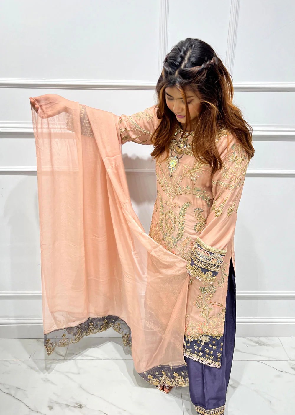 SJT024 Readymade Chiffon Suit - Image 2
