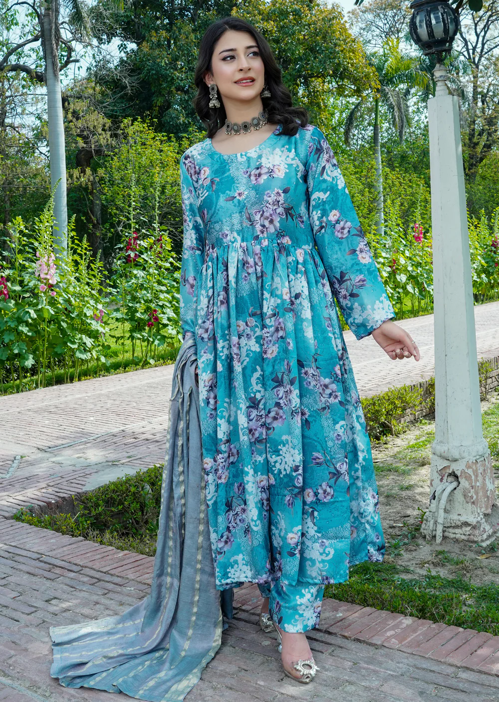 SLMPR-07 - Skyblue - Readymade - High Quality Printed Suit 2025 - Image 3