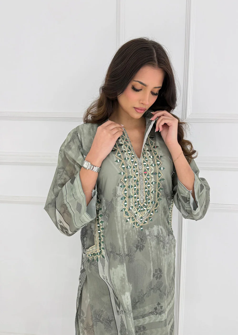 SMR3104- Readymade Silk 2 Piece Suit - Image 26