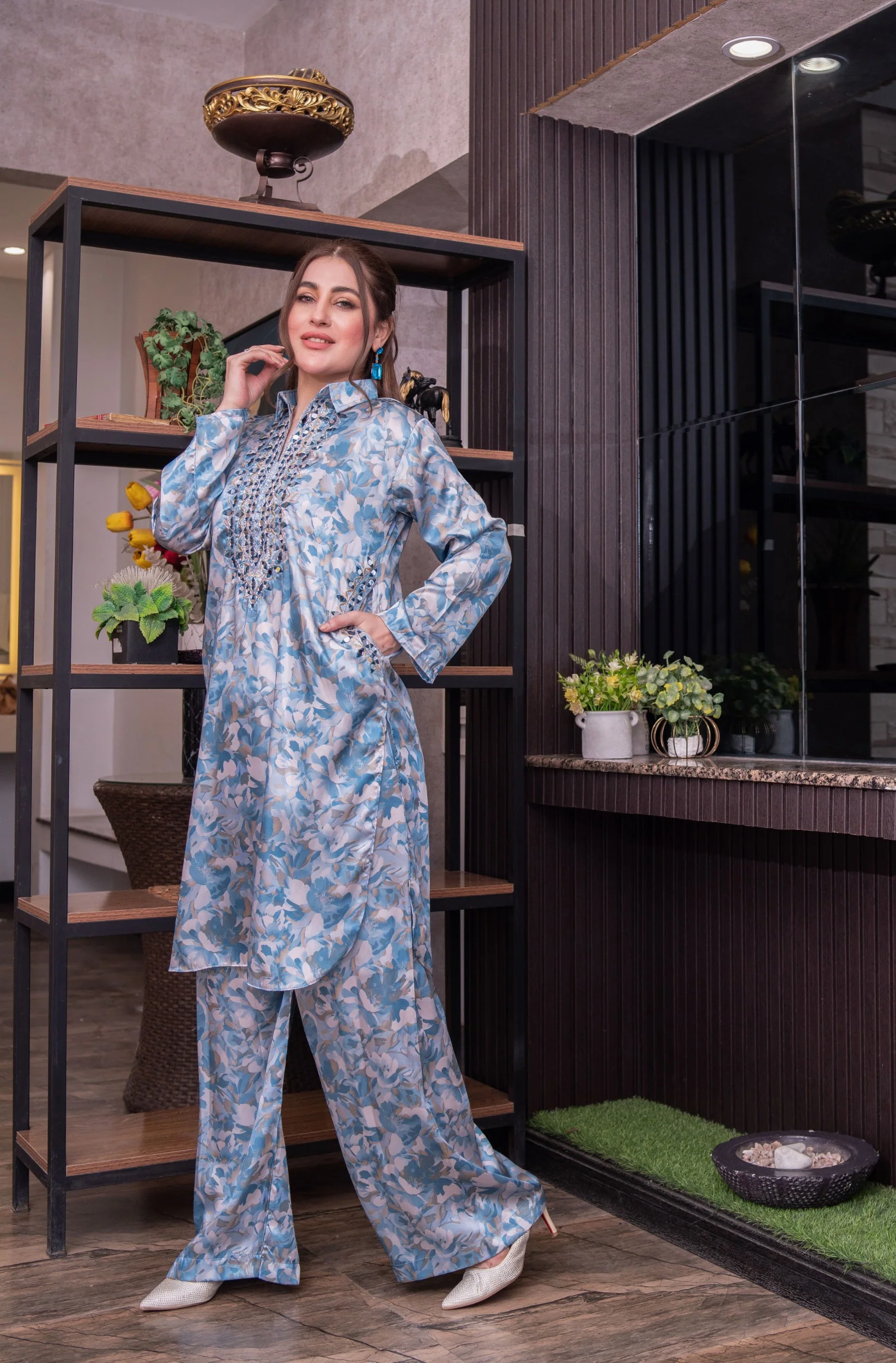 SMR3104- Readymade Silk 2 Piece Suit - Image 51