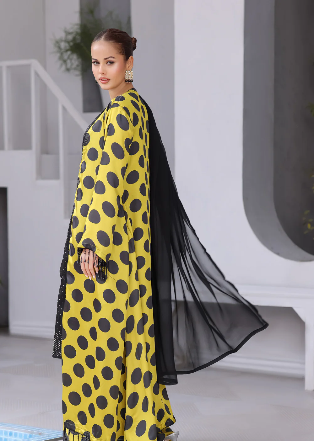SMR3119- Black - Readymade Silk Suit 2025 - Image 4